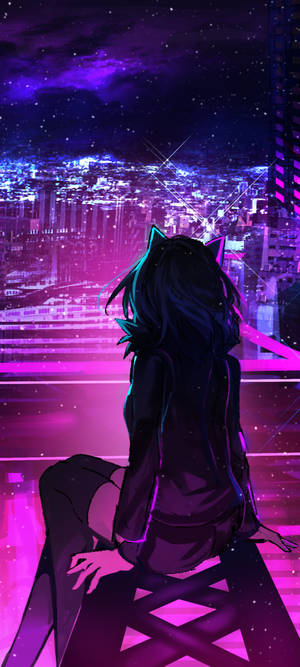 Şehir Anime Telefon — Anime telefon Duvar Kağıdı