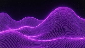 Vaporwave tarzında klasik bir neon mor dalga. — Neon mor Duvar Kağıdı