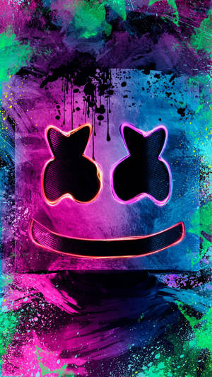 Mor Yeşil Arkaplanlı Marshmello HD iPhone — Harika iPhone Duvar Kağıdı