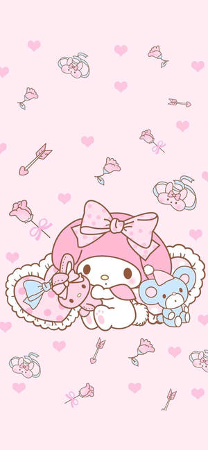 My Melody Beyaz Tavşan duvar kağıdı — iPhone 18 Duvar Kağıdı