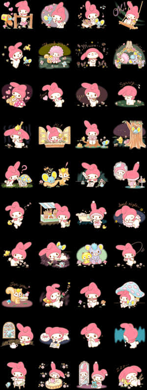 Line Sticker My Melody, HD Png İndir