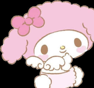 #benim #şeffaf #mymelody #pembe #melek #melekanatları - Sevimli My Melody Şeffaf Png, Png İndir