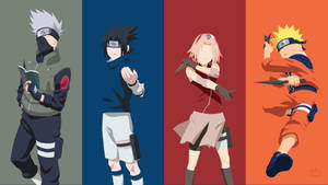Naruto Ekip 7 Minimalist — Minimalist Duvar Kağıdı