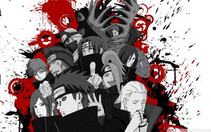 Naruto Karakterleri Akatsuki Gri Ton duvar kağıdı — Naruto estetiği Duvar Kağıdı