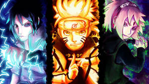 Naruto, Sasuke ve Sakura Posteri duvar kağıdı