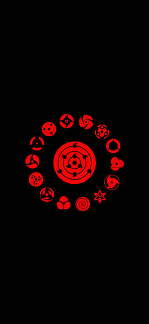 Naruto Sharingan Sembolleri iPhone duvar kağıdı — iPhone 18 Pro Max Duvar Kağıdı