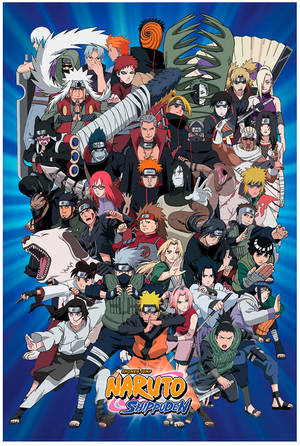 Naruto Shippuden Karakter Posteri duvar kağıdı