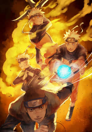 Naruto Uzumaki aksiyona hazır, cesur ve dinamik bir telefon duvar kağıdı — iPad 10. Nesil Duvar Kağıdı