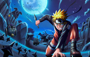 Naruto Uzumaki Konoha Ayı Altında — Naruto Uzumaki Duvar Kağıdı