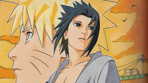 Naruto ve Sasuke Çizimi duvar kağıdı — Naruto estetiği Duvar Kağıdı