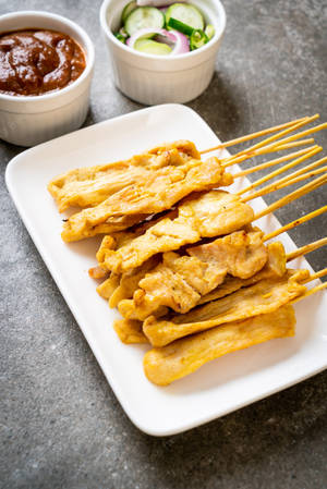 Nefis Tavuk Satay - Güneydoğu Asya Lezzeti — Huawei MatePad 11.5 S (2025) Duvar Kağıdı