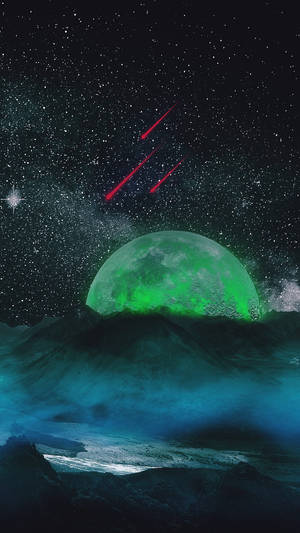 Neon Ay Meteorları duvar kağıdı