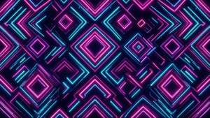 Çift monitör için neon geometrik desen.