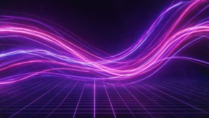 Vaporwave neon mor ve pembe ışık çizgileri. — Neon mor Duvar Kağıdı