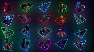 Neon Işıklı Kenarlık Marvel Estetiği — Neon estetiği Duvar Kağıdı