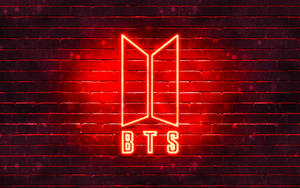 Neon Kırmızı BTS Logosu duvar kağıdı — Bts logosu GIF Duvar Kağıdı