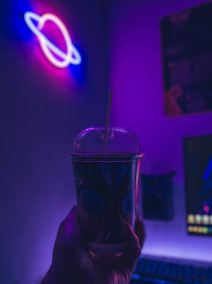 Neon Mor Estetik Led Tabela