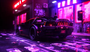 Neon Mor Estetik Özel Araba