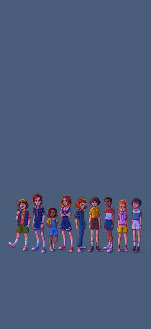 Stranger Things Cute — Galaksi A08 Duvar Kağıdı