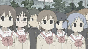 Nichijou Öğrencileri Soluk Renklerle — Anime laptop Duvar Kağıdı