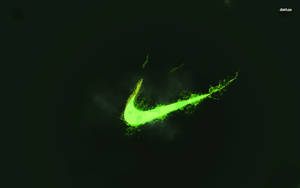 Nike Logosu Neon Yeşil Estetik