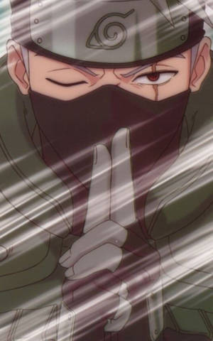 Ninja Modunda Soğukkanlı Kakashi — Kawaii Anime Duvar Kağıdı