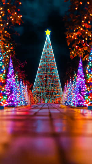 Noel Hattı, Noel, Noel Duvar Kağıtları, tatil, Noel 4K, Noel 4K Duvar Kağıtları, mutlu noeller, x mas, noel ışıkları, ışıklar, kış, kar — Kış Duvar Kağıdı