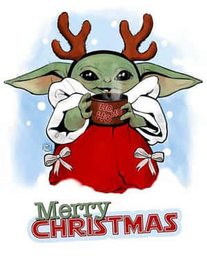 Bebek Yoda Noel — Mutlu noeller Duvar Kağıdı