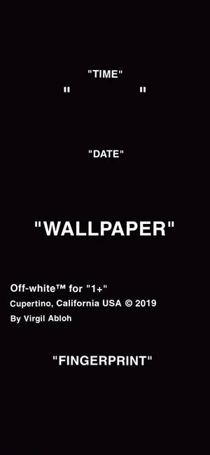 IPhone siyah duvar kağıdı için Off White — iPhone 17e Duvar Kağıdı