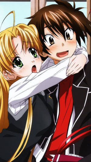 Okul Kızı Anime Kucaklaşması duvar kağıdı
