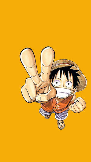 One Piece Barış İşareti iPhone duvar kağıdı — One Piece iPhone duvar kağıdı