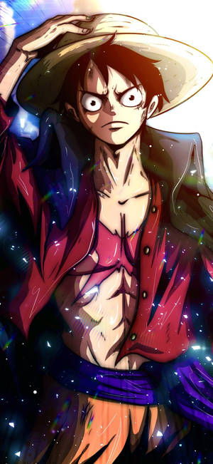 One Piece'den Havalı Anime Fotoğrafı Luffy — iPhone 17 Pro Duvar Kağıdı