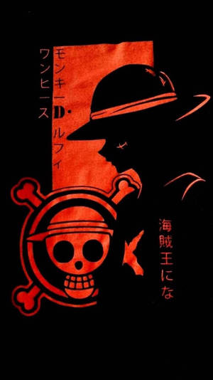 One Piece kırmızı sanat iPhone duvar kağıdı — One Piece iPhone duvar kağıdı
