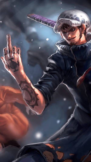 One Piece Telefon Law Orta Parmak