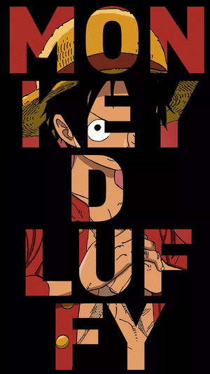 One Piece Telefon Luffy Yazı Sanatı