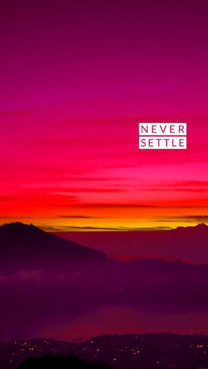 Oneplus Never Settle Dusk duvar kağıdı