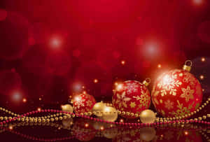 Kırmızı Noel Arka Planı — Noel Işıkları Duvar Kağıdı