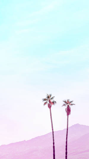 Pastel Mor Dağlı iPhone Duvar Kağıdı — Pastel iPhone Duvar Kağıdı