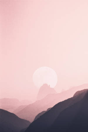 Pastel Pembe Ay iPhone — Pastel iPhone Duvar Kağıdı
