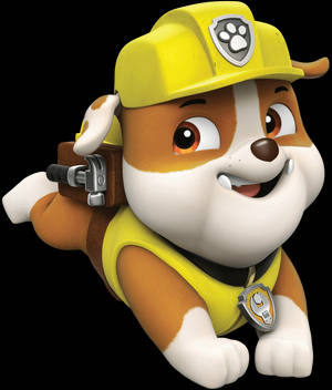 Paw Patrol Rubble Alet Çantasıyla duvar kağıdı — Galaxy Z Fold Duvar Kağıdı