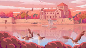 Pembe Anime Estetiği Görselleri — Estetik pembe Duvar Kağıdı
