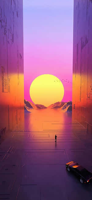 Vaporwave Arka Planı — RedMagic 11S Pro Duvar Kağıdı
