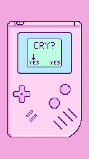 Pembe Game Boy ağlama menüsü duvar kağıdı