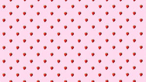 Pembe Kawaii Çilek Kesintisiz Desen