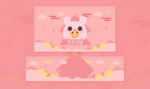 Pembe Kawaii Tavşan Twitch Yayın Tasarımı