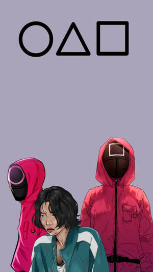Pembe muhafız 067 Squid Game duvar kağıdı — 067 oyun Duvar Kağıdı