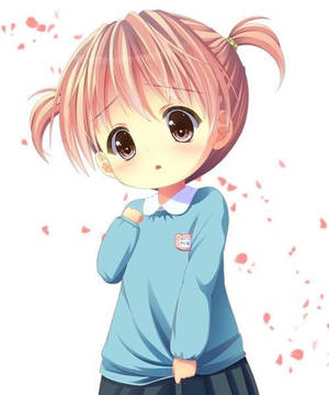 Pembe saçlı anime çocuğu duvar kağıdı — Sevimli anime kızı Duvar Kağıdı