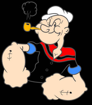 Popeye Mutlu Poz Veriyor duvar kağıdı — Galaxy Z Fold Duvar Kağıdı