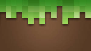 Basitleştirilmiş piksel Minecraft toprak çim duvar kağıdı