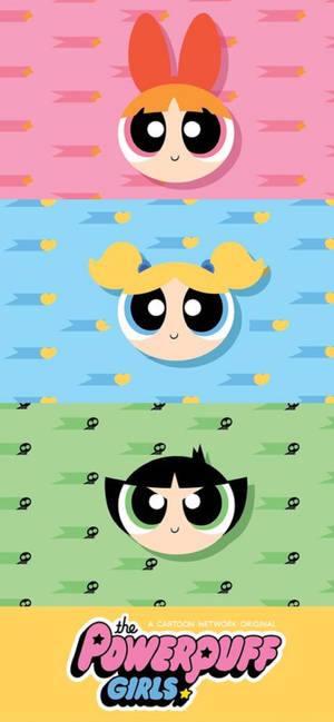 Powerpuff Girls Kolaj Posteri duvar kağıdı. — iPhone 15 Plus Duvar Kağıdı